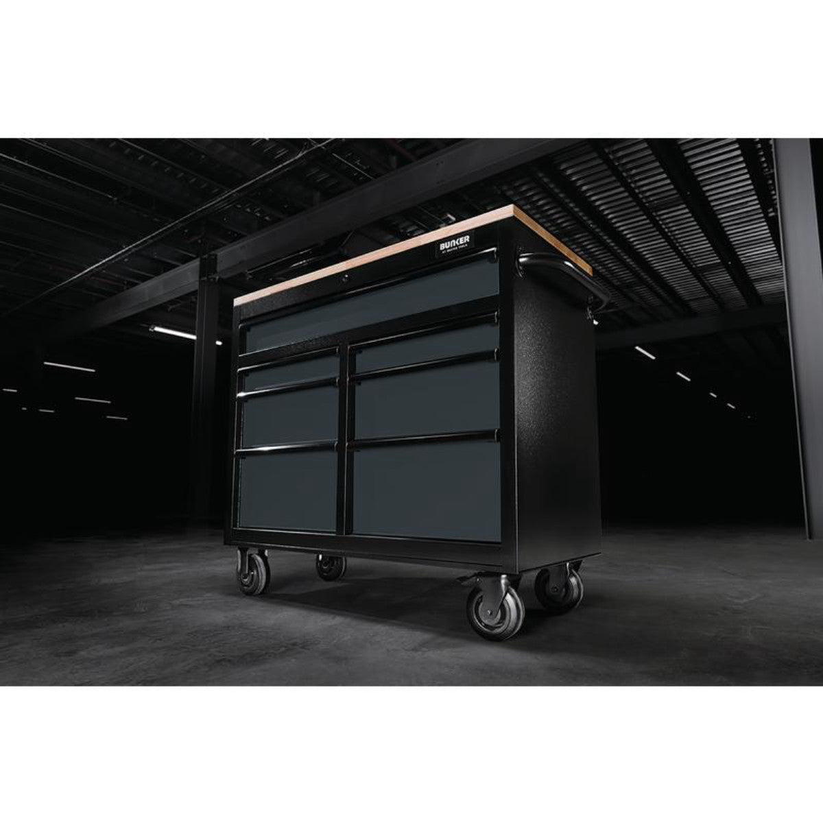 Bunker 7 Drawer Workbench Roller Tool Cabinet, 41", Grey 27207