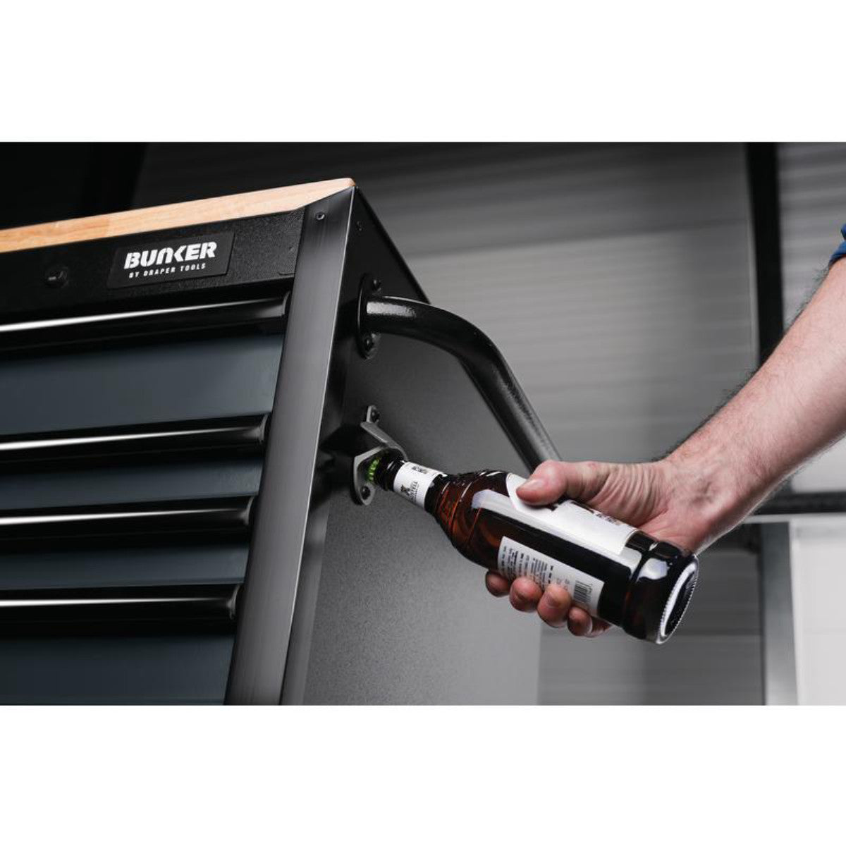 Bunker 15 Drawer Workbench Roller Tool Cabinet, 72", Grey 27242