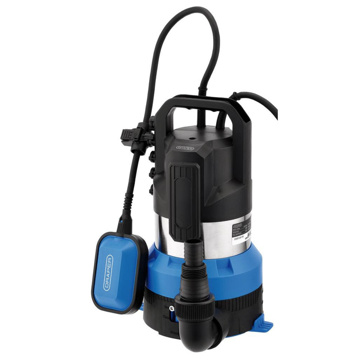 Draper 230V Submersible Clean/Dirty Water Pump and Puddle Sucker, 330L/min, 850W 27481