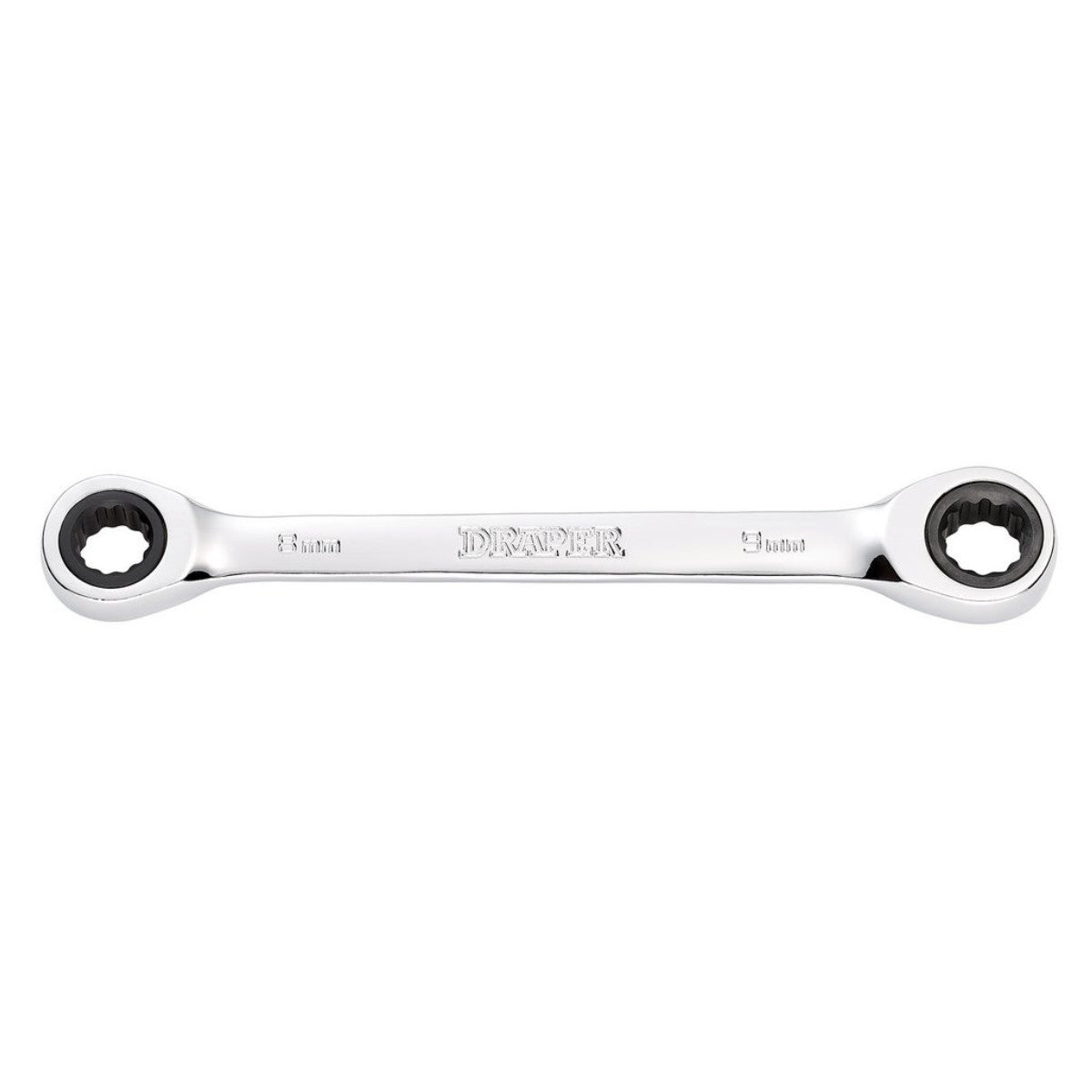 Draper HI-TORQ Metric Double Ratchet Ring Spanner, 8 x 9mm 27735