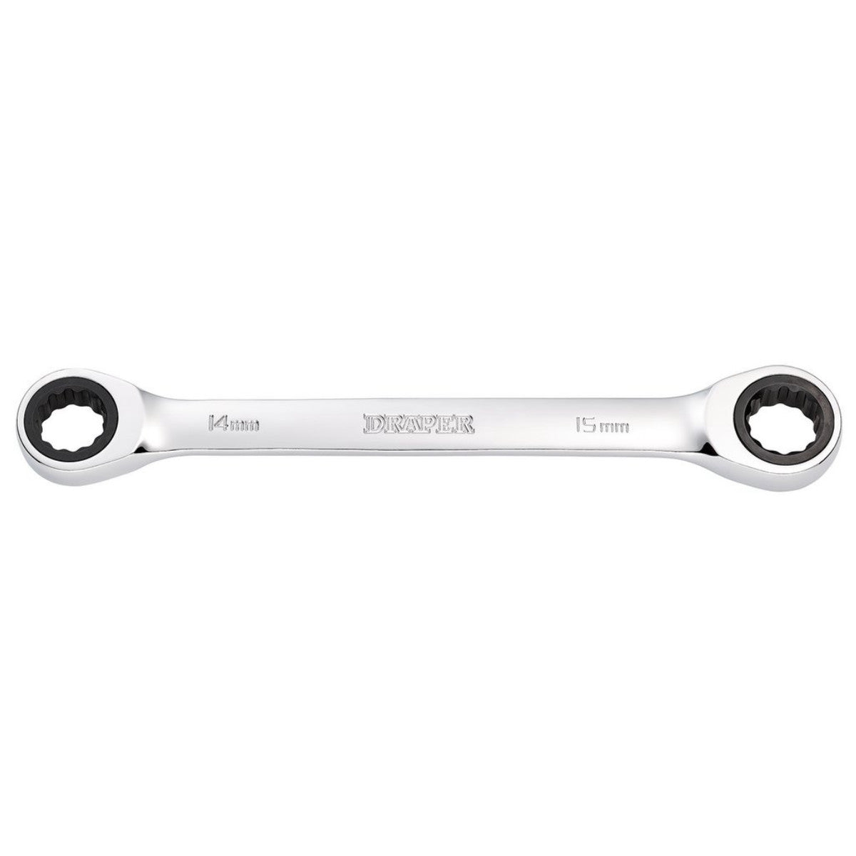 Draper HI-TORQ Metric Double Ratchet Ring Spanner, 14 x 15mm 27738