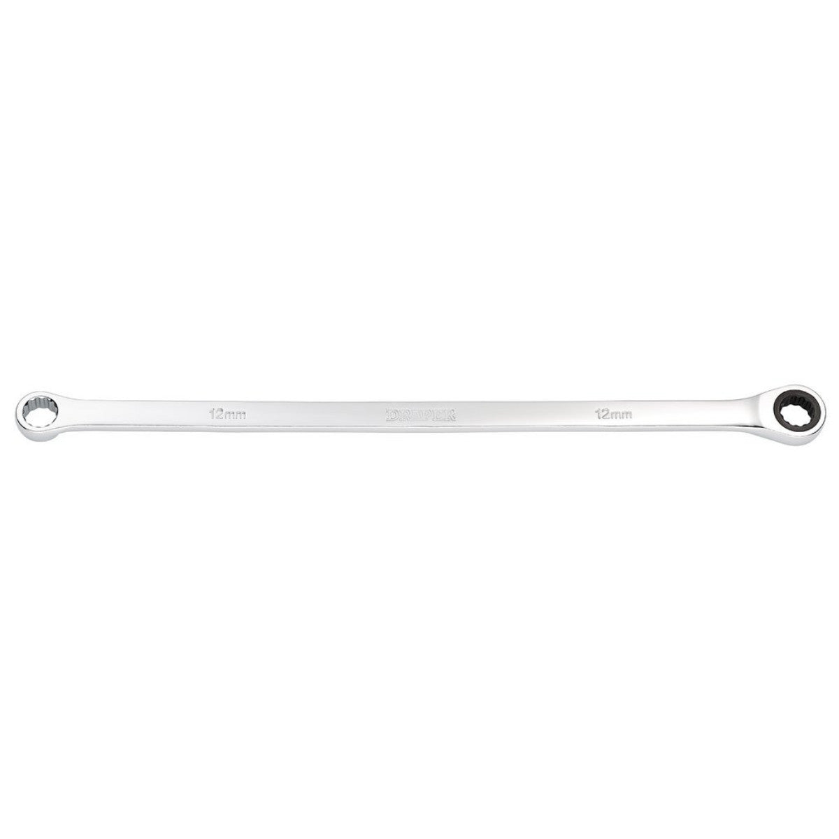 Draper HI-TORQ Metric Extra-Long Double Ring Ratchet Spanner, 12mm 27767