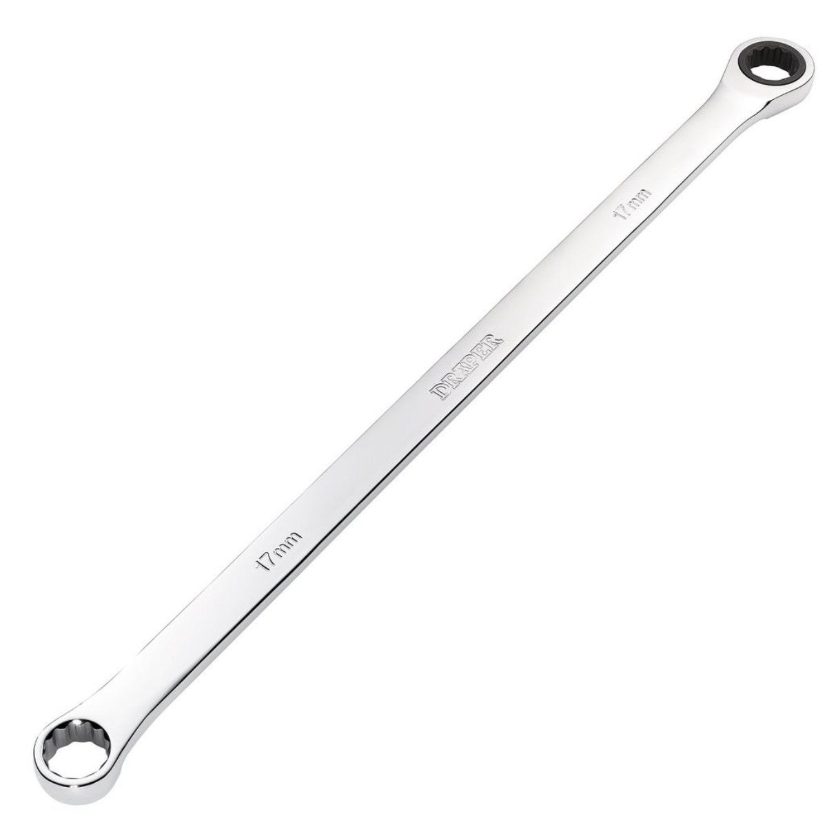 Draper HI-TORQ Metric Extra-Long Double Ring Ratchet Spanner, 17mm 27774