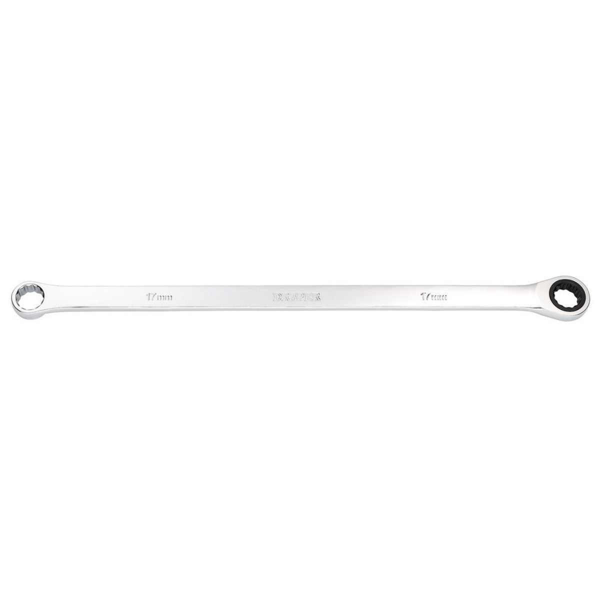 Draper HI-TORQ Metric Extra-Long Double Ring Ratchet Spanner, 17mm 27774