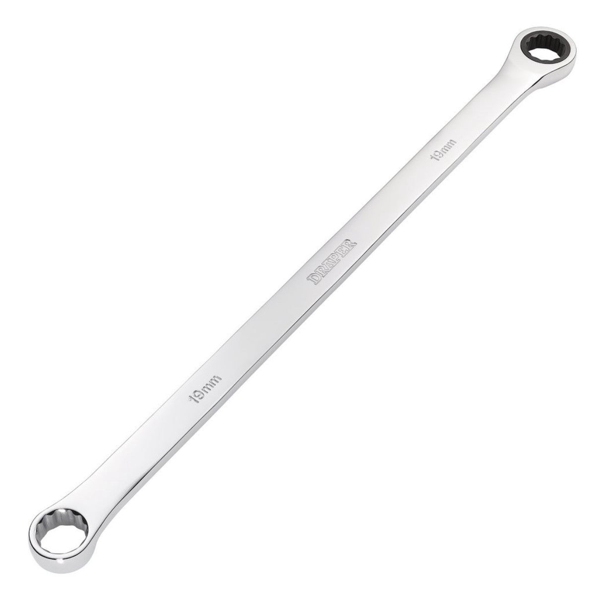 Draper HI-TORQ Metric Extra-Long Double Ring Ratchet Spanner, 19mm 27777