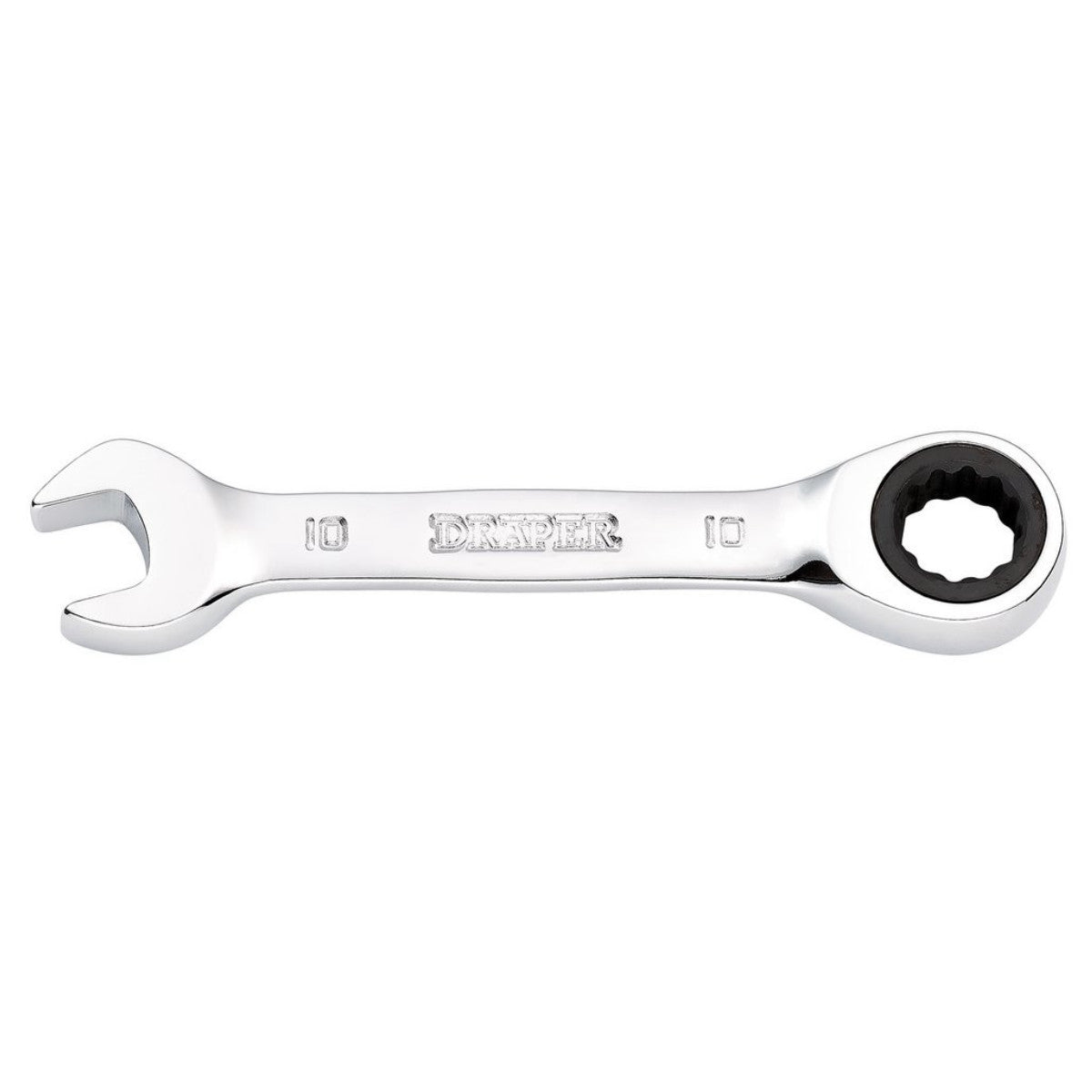 Draper HI-TORQ Metric Stubby Ratchet Combination Spanner, 10mm 27865