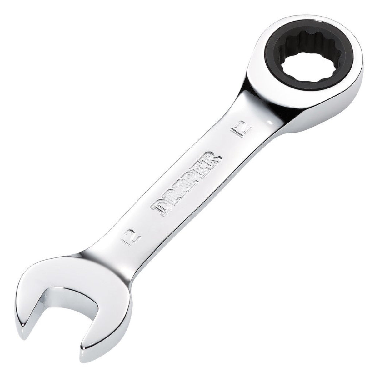 Draper HI-TORQ Metric Stubby Ratchet Combination Spanner, 12mm 27890