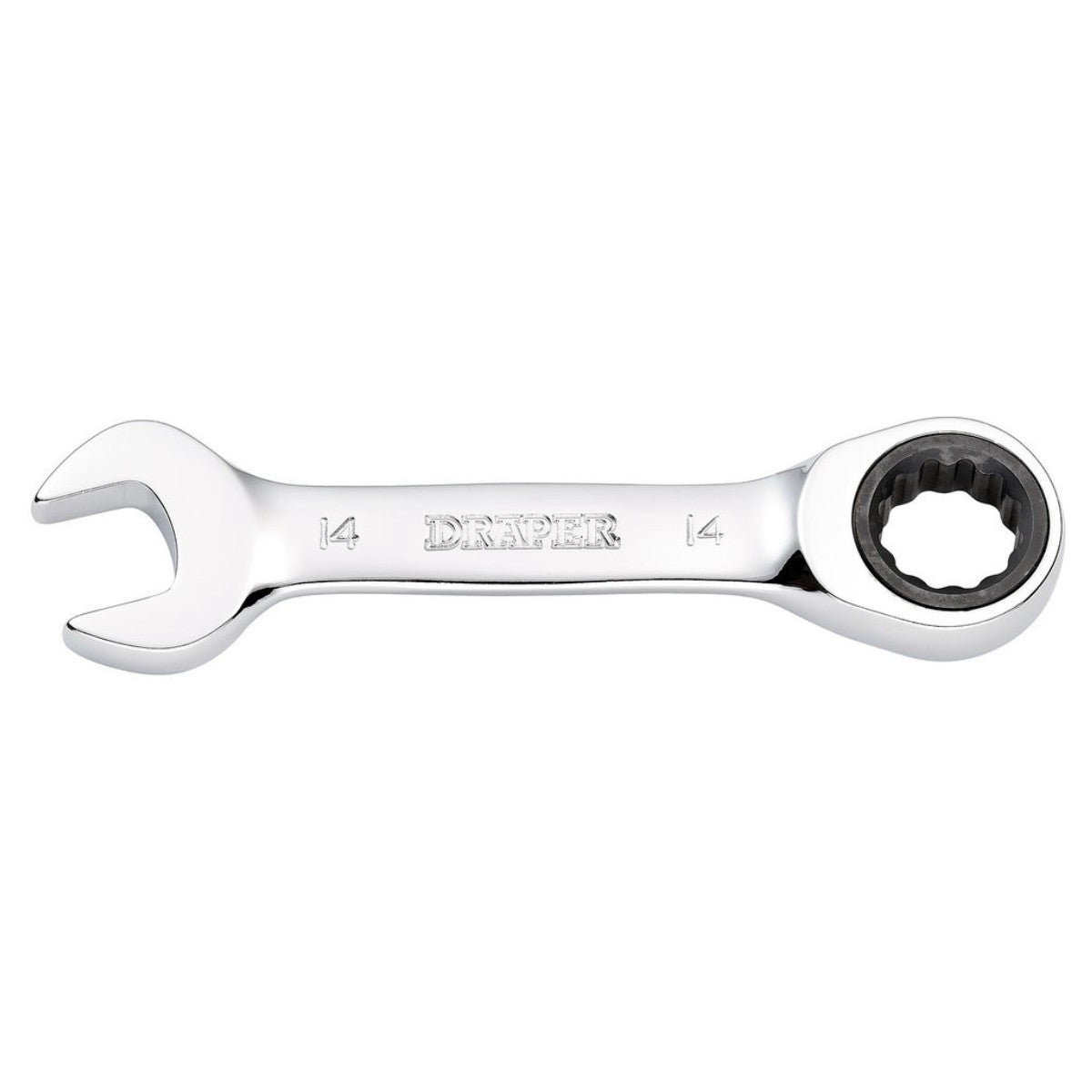 Draper HI-TORQ Metric Stubby Ratchet Combination Spanner, 14mm 27895