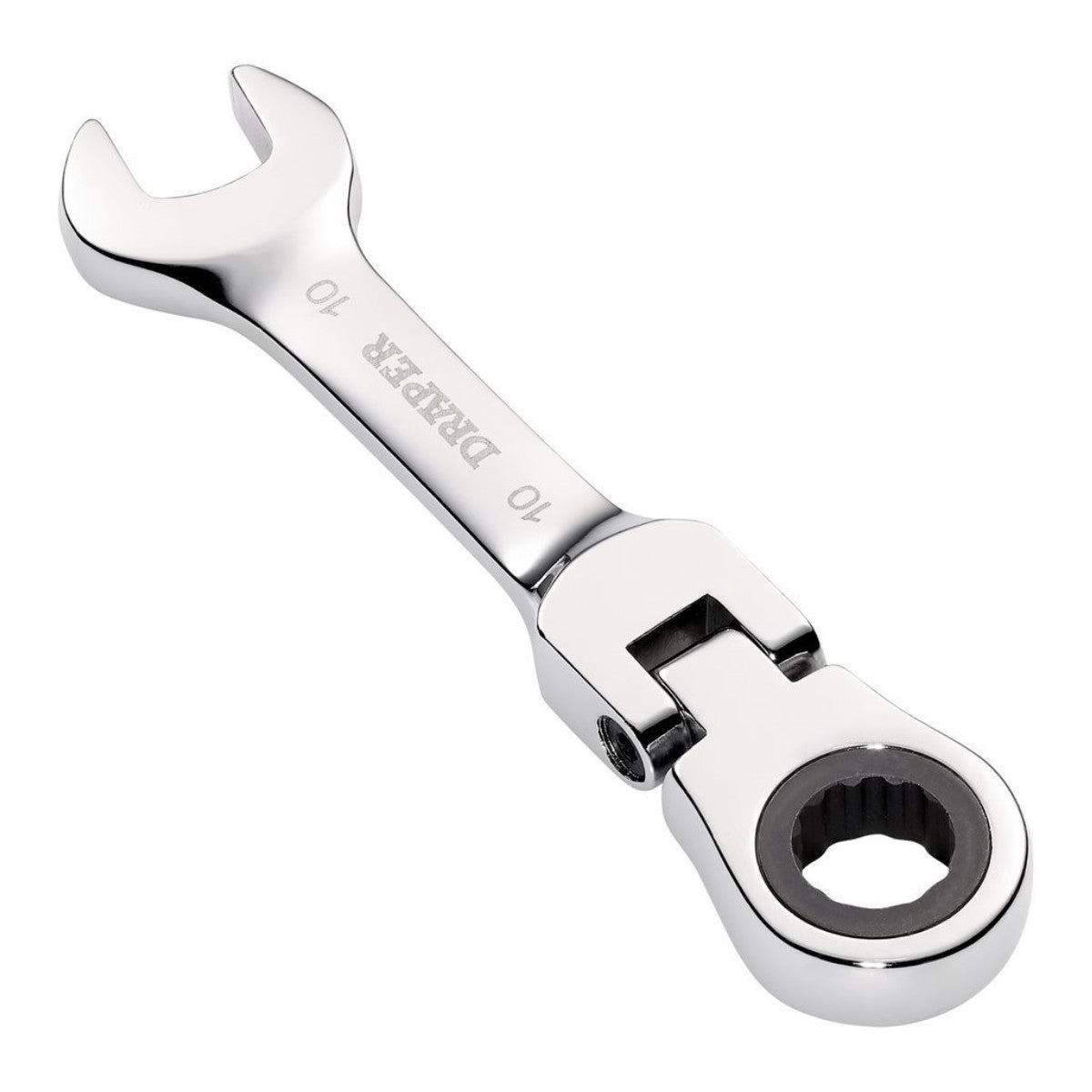 Draper HI-TORQ Metric Stubby Flexible Head Ratchet Combination Spanner, 10mm 27965