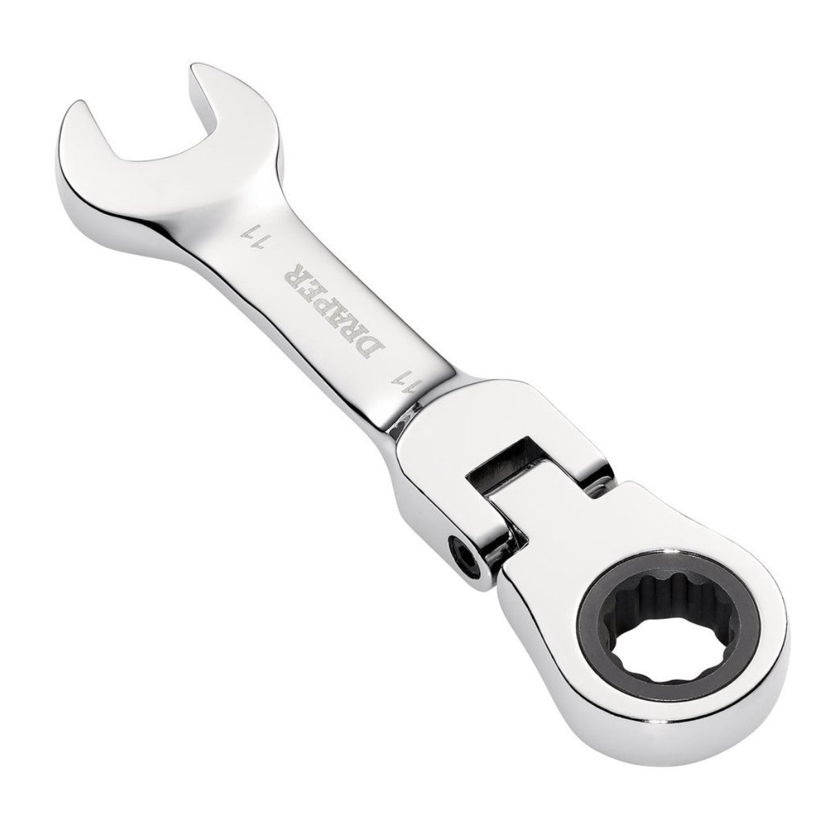 Draper HI-TORQ Metric Stubby Flexible Head Ratchet Combination Spanner, 11mm 27966