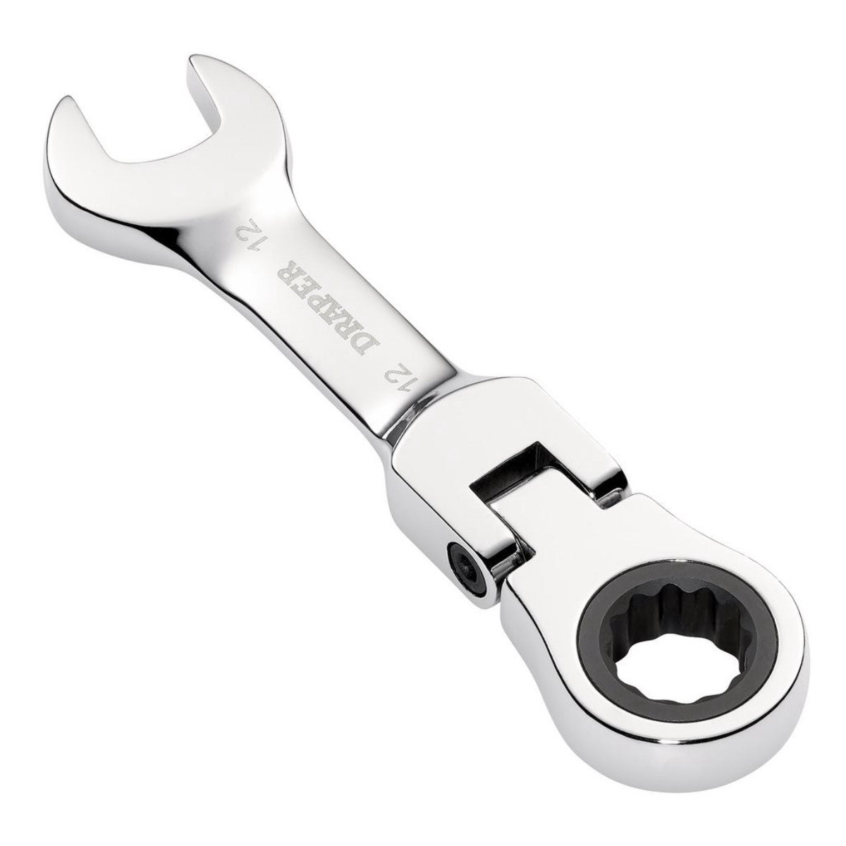 Draper HI-TORQ Metric Stubby Flexible Head Ratchet Combination Spanner, 12mm 27968
