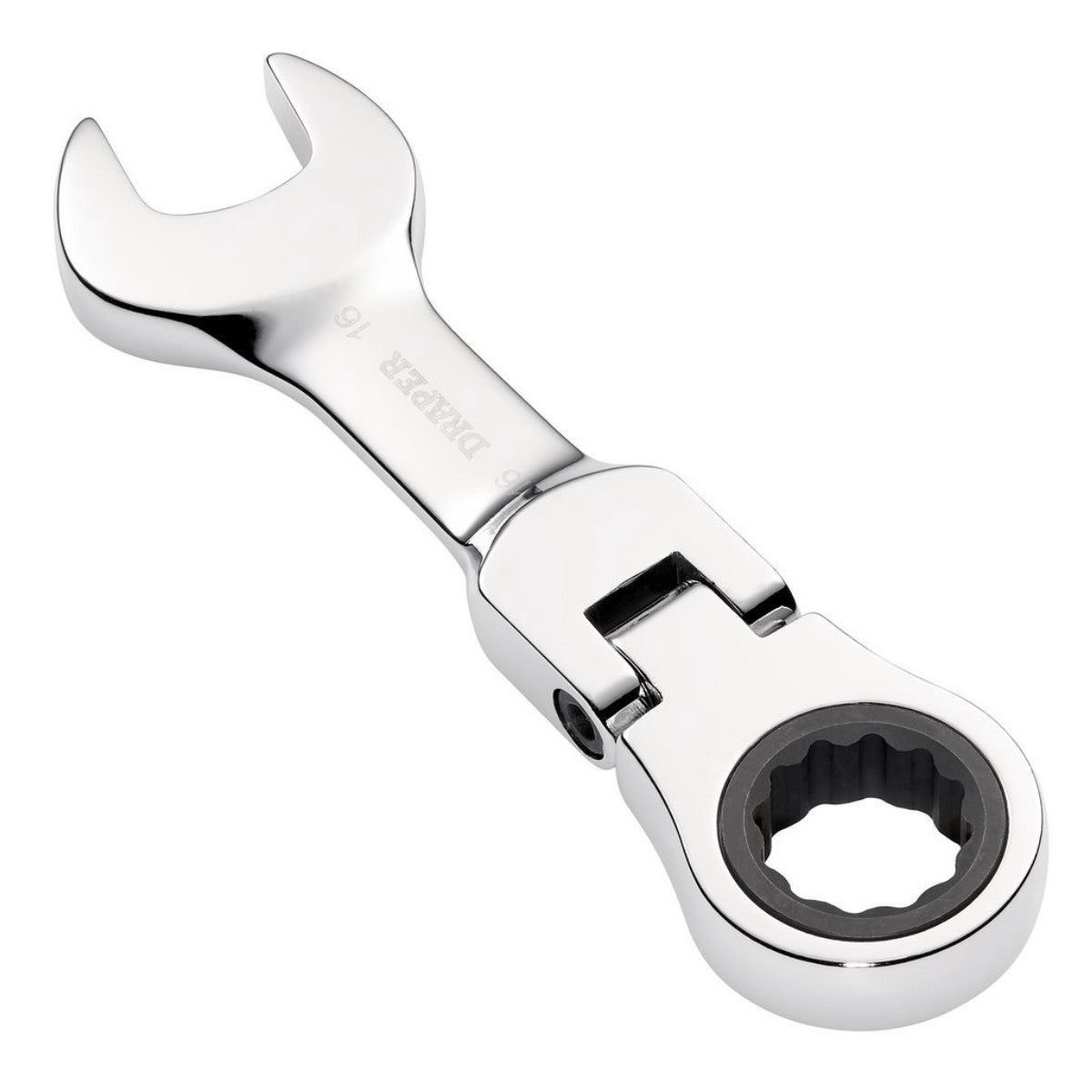 Draper HI-TORQ Metric Stubby Flexible Head Ratchet Combination Spanner, 16mm 27974