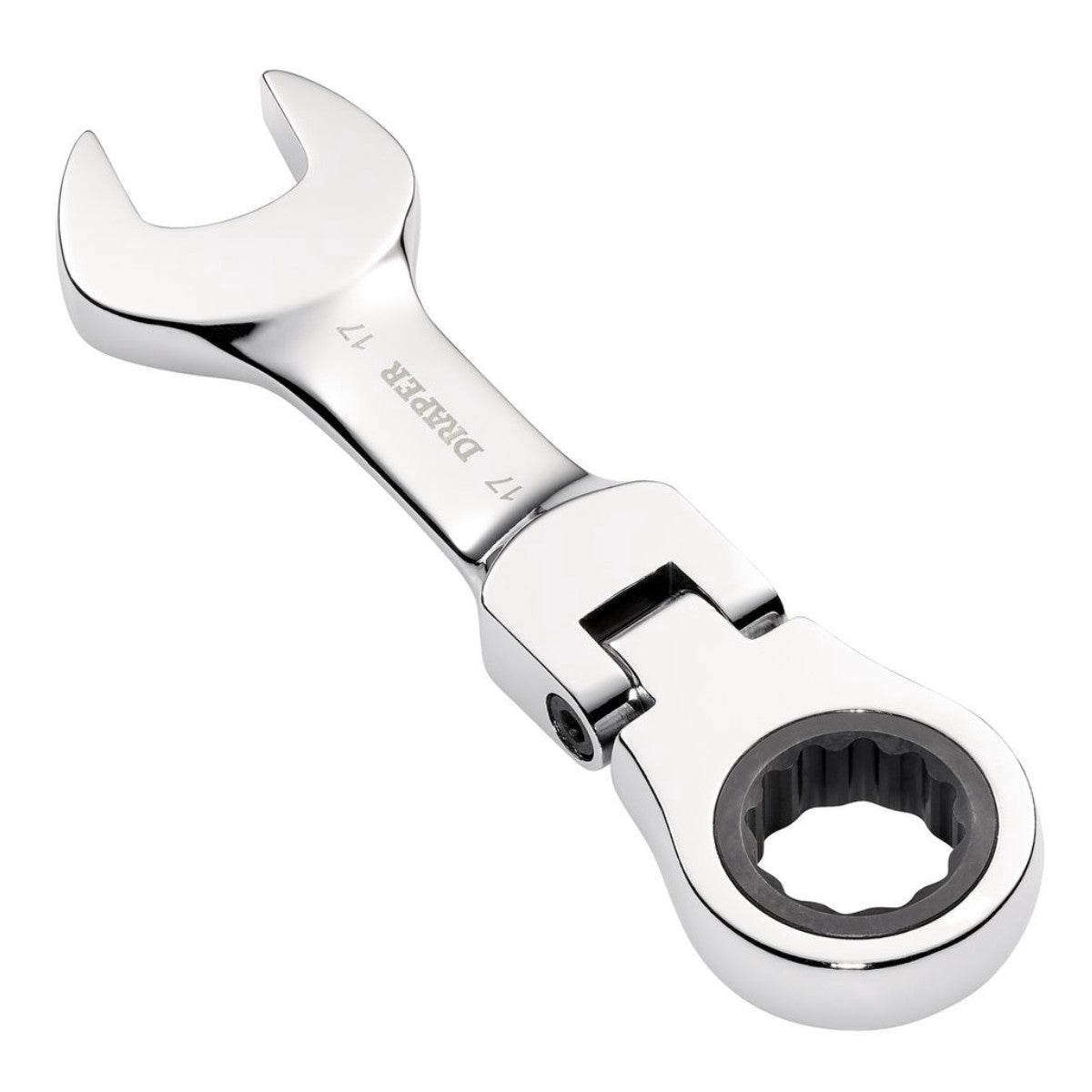 Draper HI-TORQ Metric Stubby Flexible Head Ratchet Combination Spanner, 17mm 27977