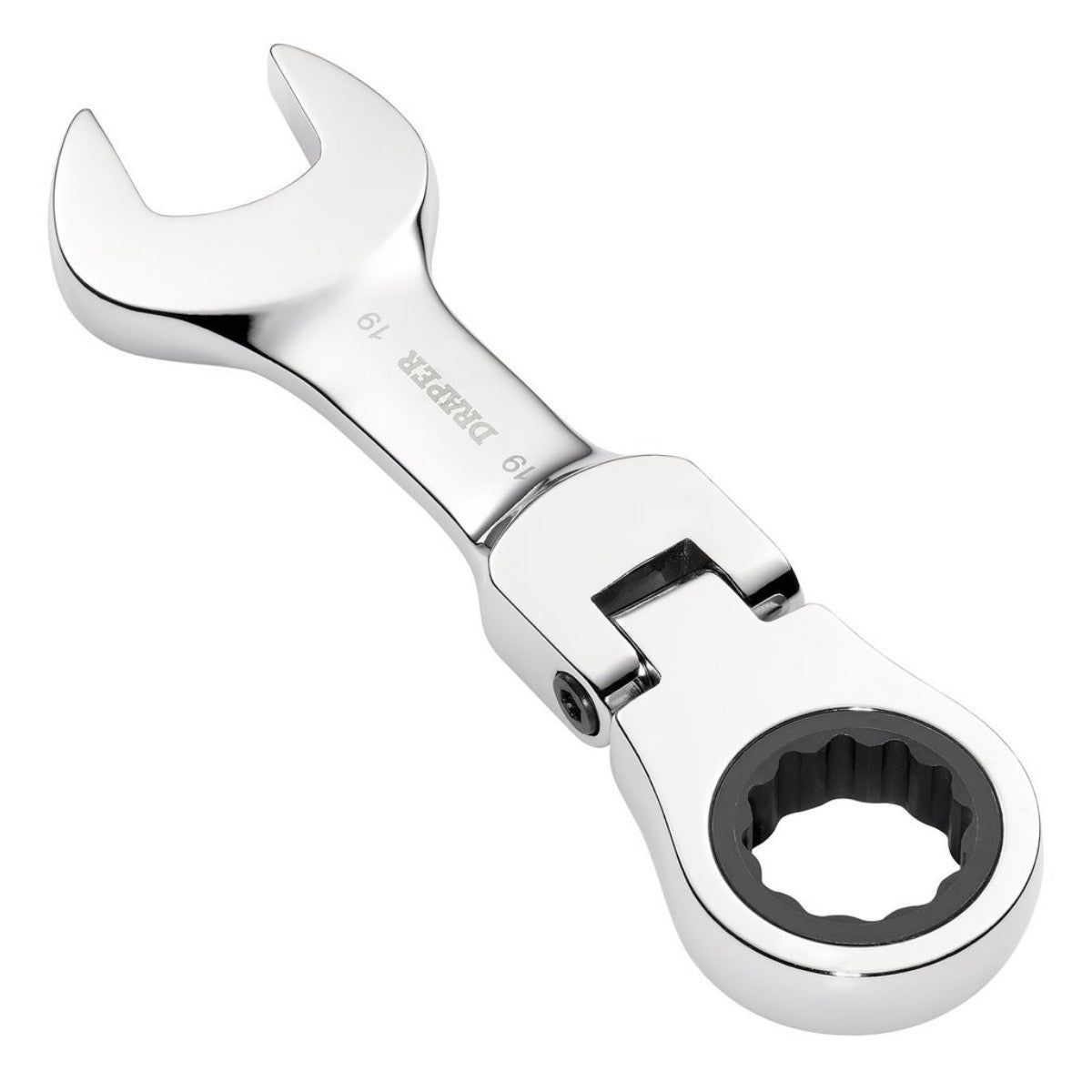 Draper HI-TORQ Metric Stubby Flexible Head Ratchet Combination Spanner, 19mm 27981