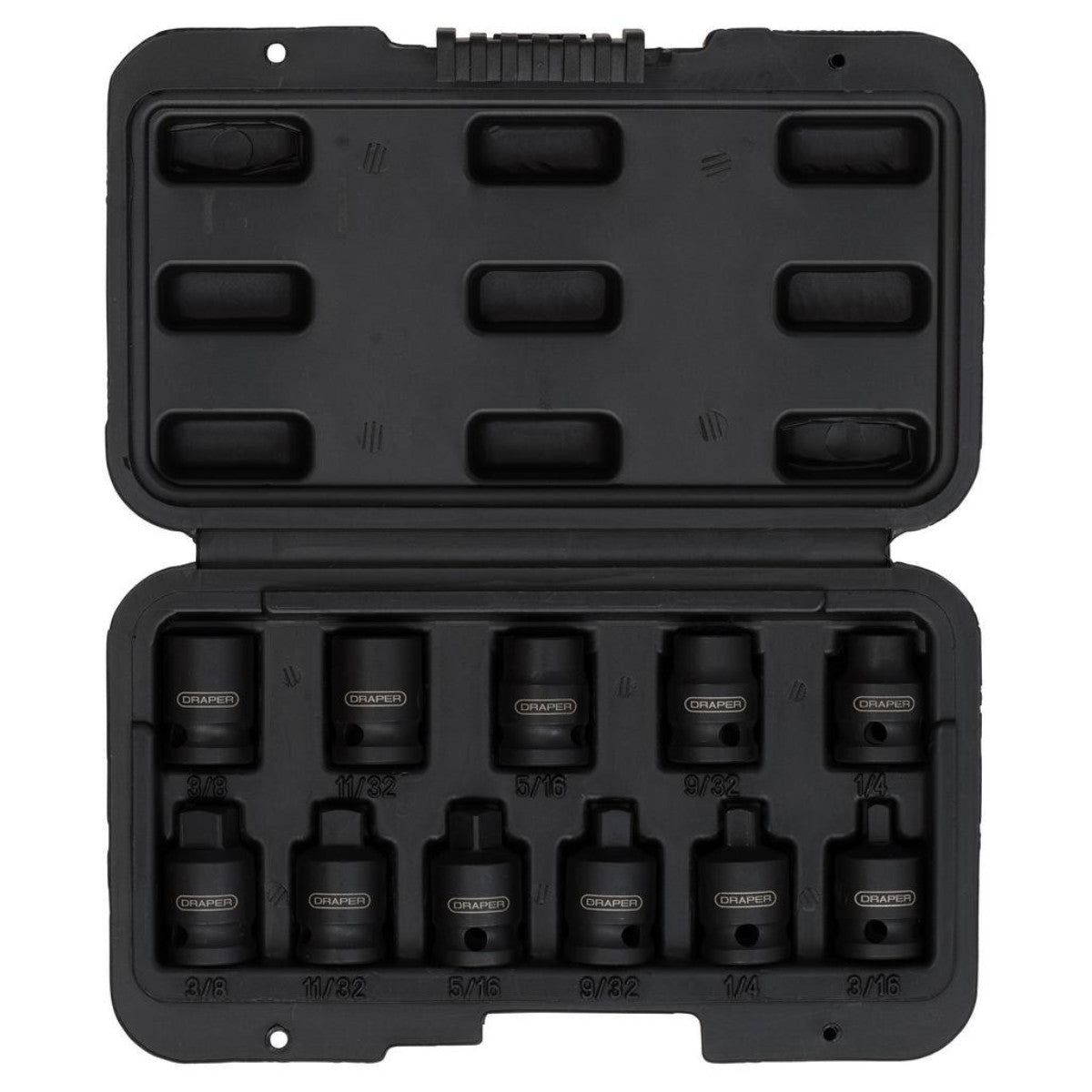 Draper Impact Pipe Plug Socket Set, 3/8" Sq. Dr. (11 Piece) 28193
