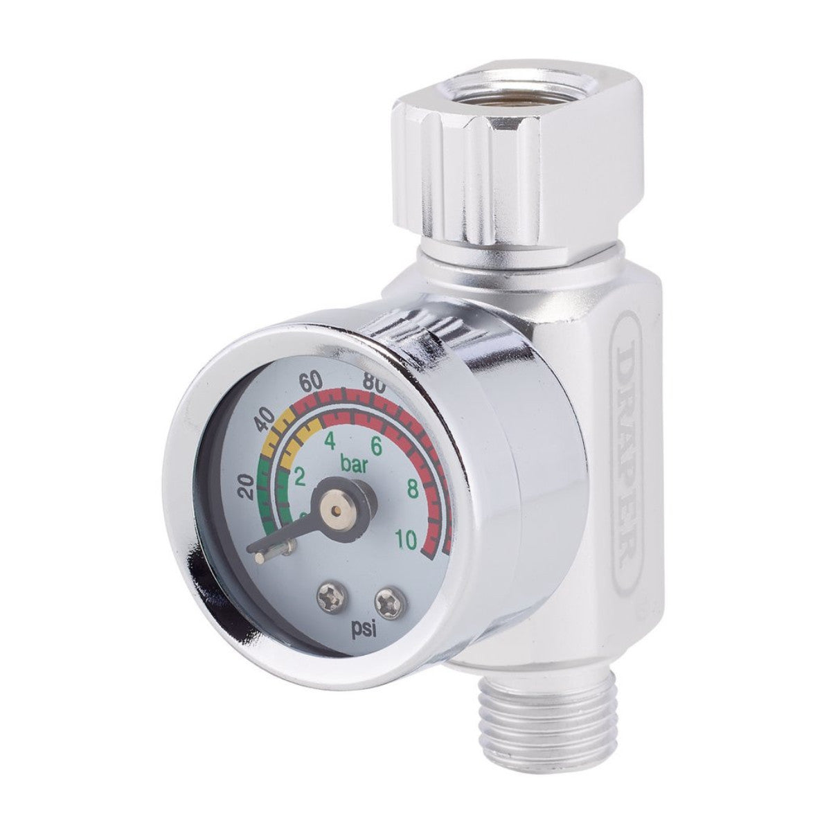 Draper 1/4" BSP On-Gun Air Regulator and Gauge, 140psi 28377