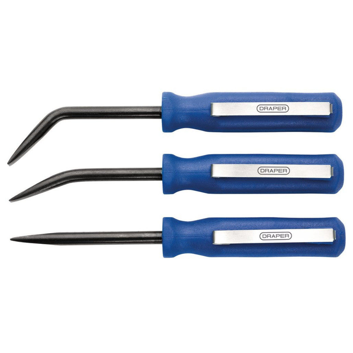 Draper Mini Pry Bar Set, 125mm, Blue (3 Piece) 30598