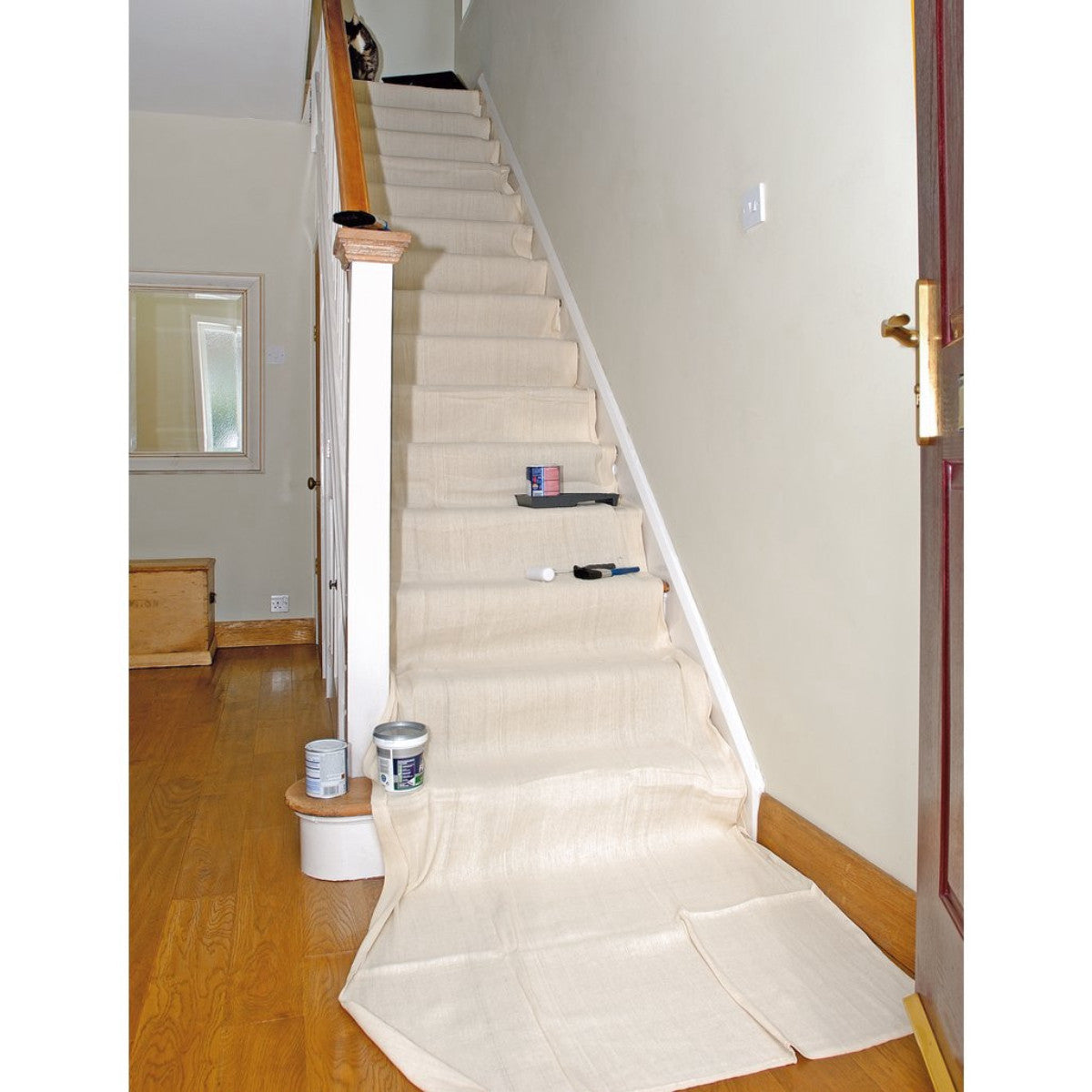 Draper Staircase Cotton Dust Sheet, 7.2 x 0.9m 30940