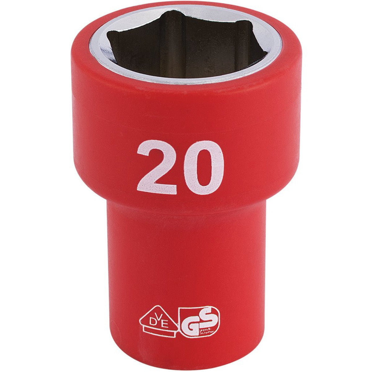 Draper Expert Fully Insulated VDE Socket, 3/8" Sq. Dr., 20mm 31748