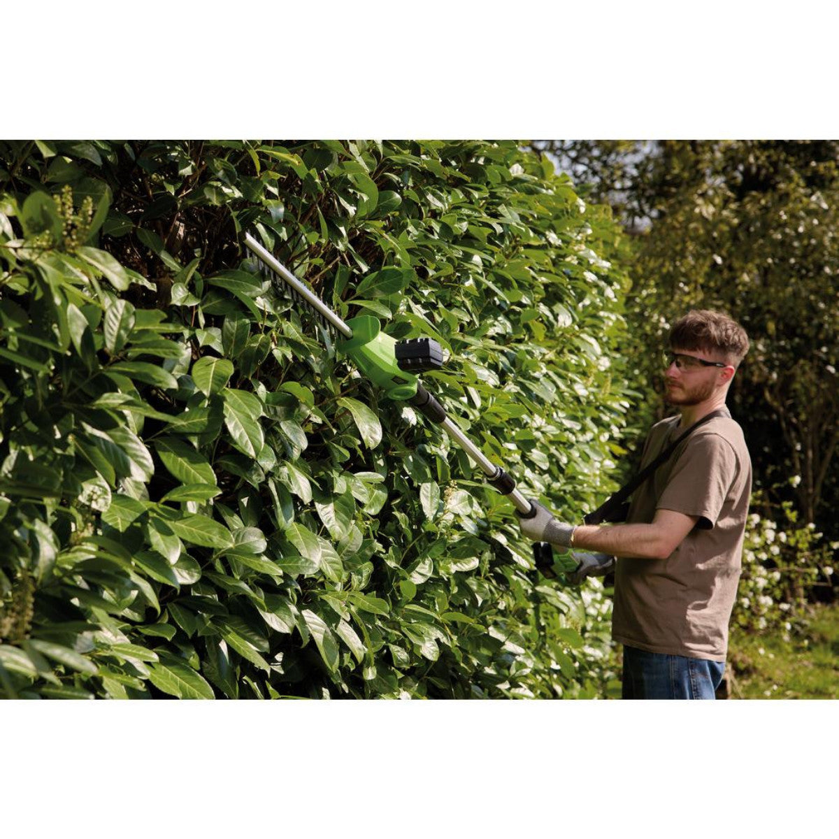 Draper 18V Pole Hedge Trimmer, 1 x 2.0Ah Battery, 1 x Charger 31865