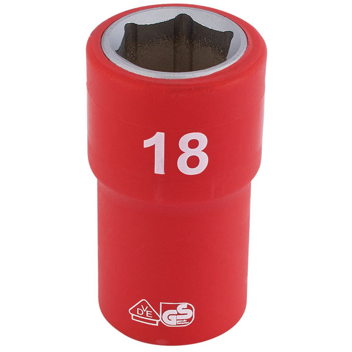 Draper Expert Fully Insulated VDE Socket, 1/2" Sq. Dr., 18mm 31869