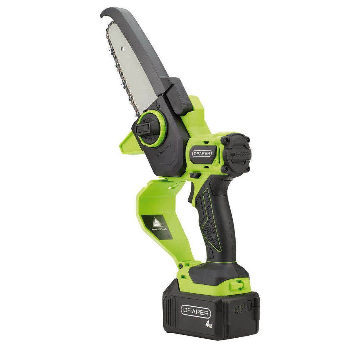 Draper 18V Brushless Mini Pruner Saw, 1 x 4.0Ah Battery, 1 x Charger 31872