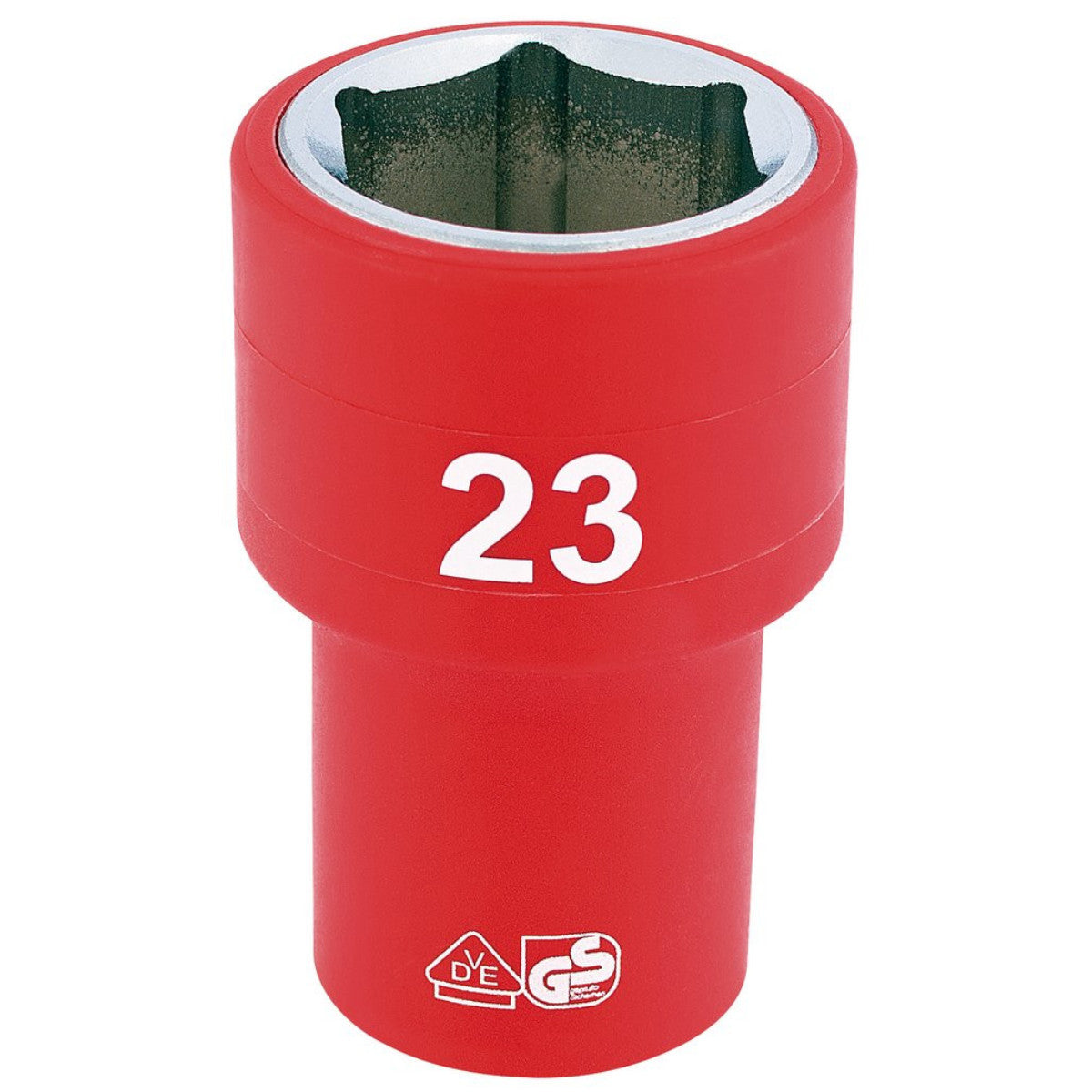 Draper Expert Fully Insulated VDE Socket, 1/2" Sq. Dr., 23mm 31953