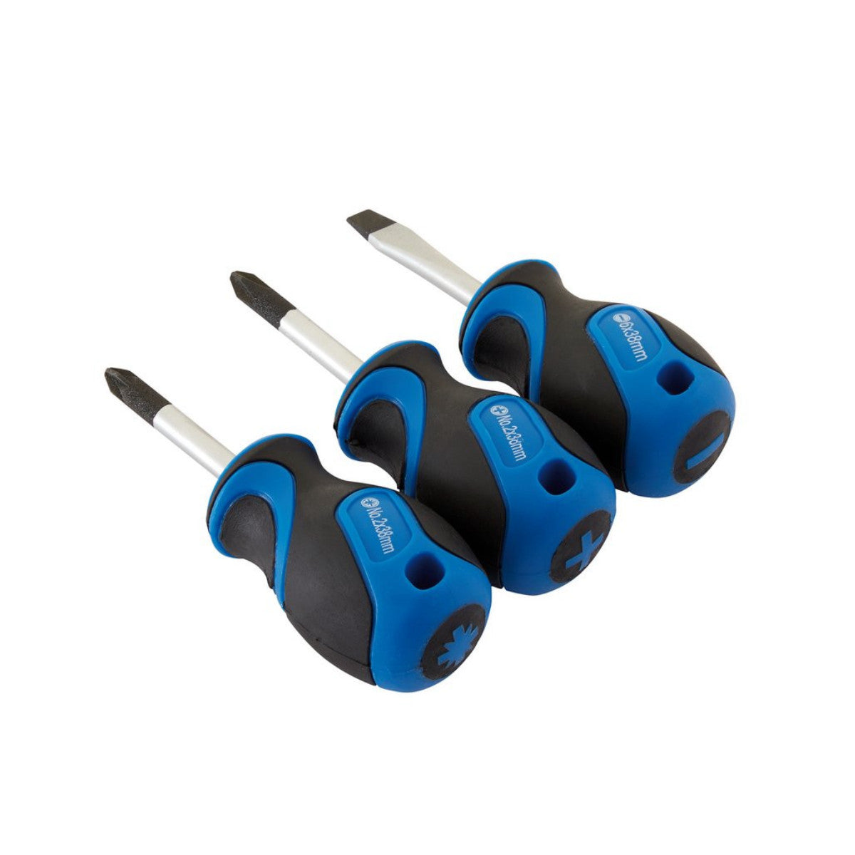 Draper Stubby Soft Grip Screwdriver Set (3 Piece) 32604