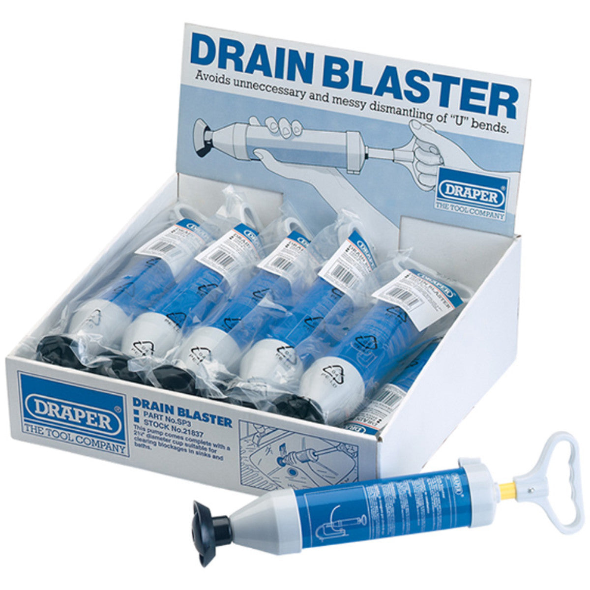 Draper Dispenser of Drain Blaster (12 Piece) 33082
