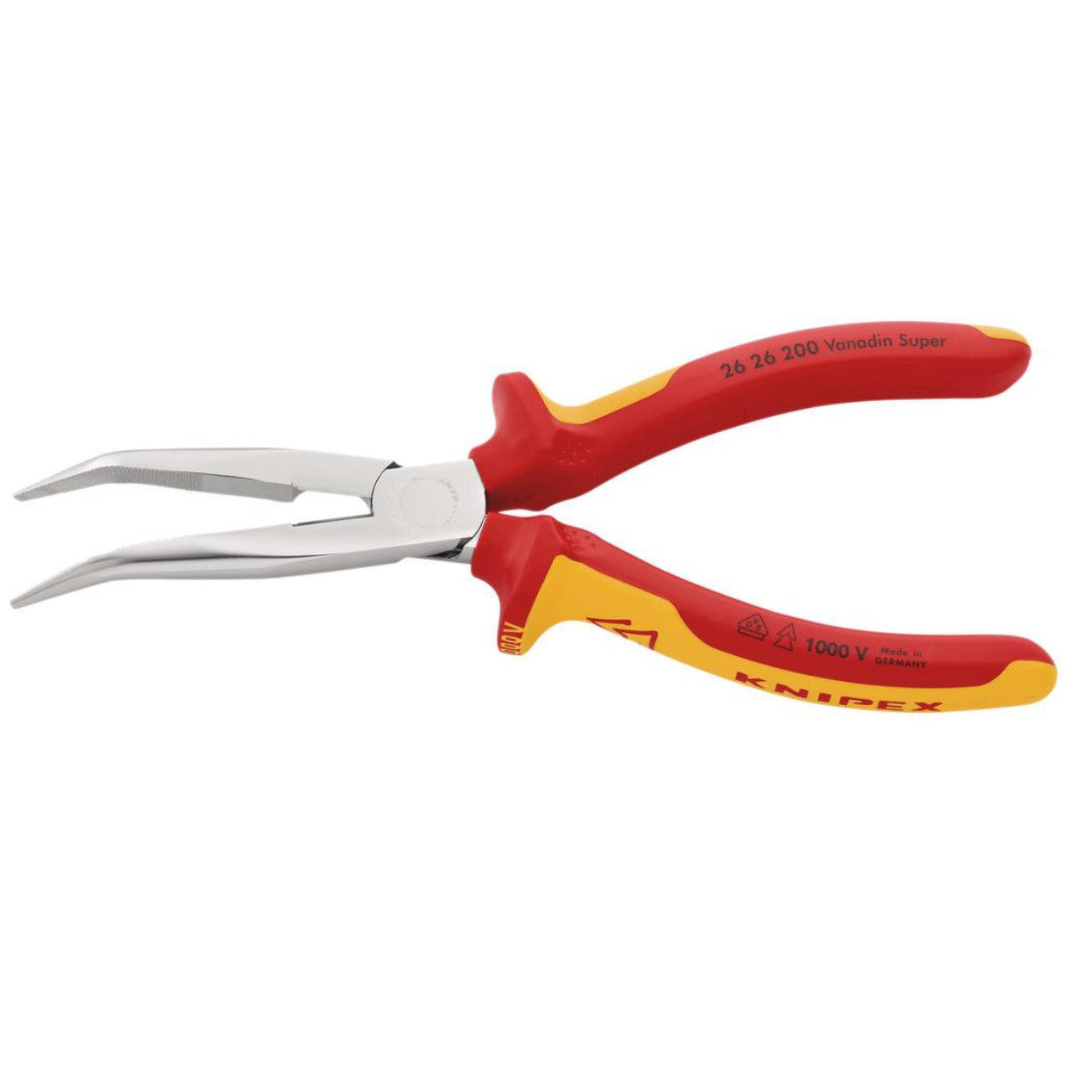 Knipex 26 26 200 SB Snipe Nose Side Cutting Pliers Insulated with Multi-Component Grips, 200mm 34056