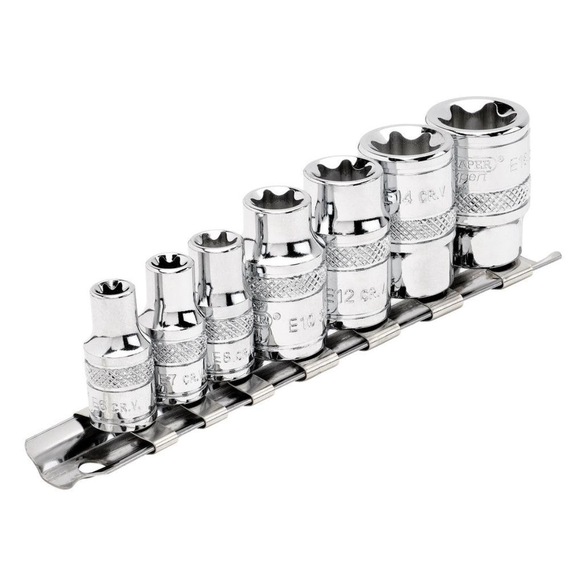 Draper Expert TX-STAR Socket Set, 1/4" and 3/8" Sq. Dr. (7 Piece) 34412