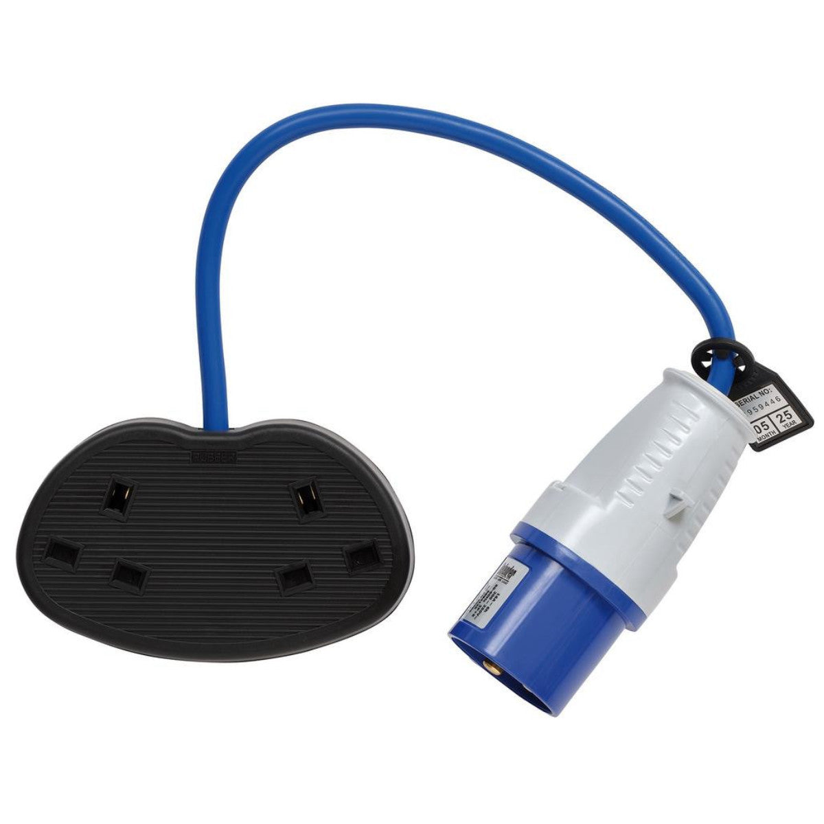 Draper E85302 230V Fly Lead Converter, 16A - 2 x 13A 35165