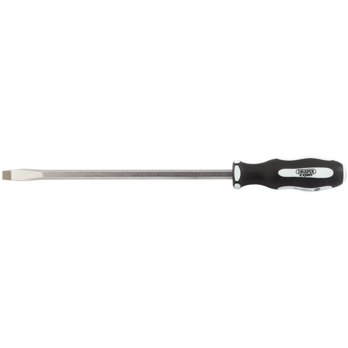 Draper Expert 'Pound Thru' Plain Slot Soft Grip Screwdriver, 10 x 250mm 35186