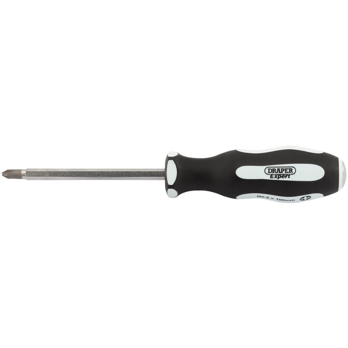 Draper Expert 'Pound Thru' Cross Slot Soft Grip Screwdriver, No.2 x 100mm 35223