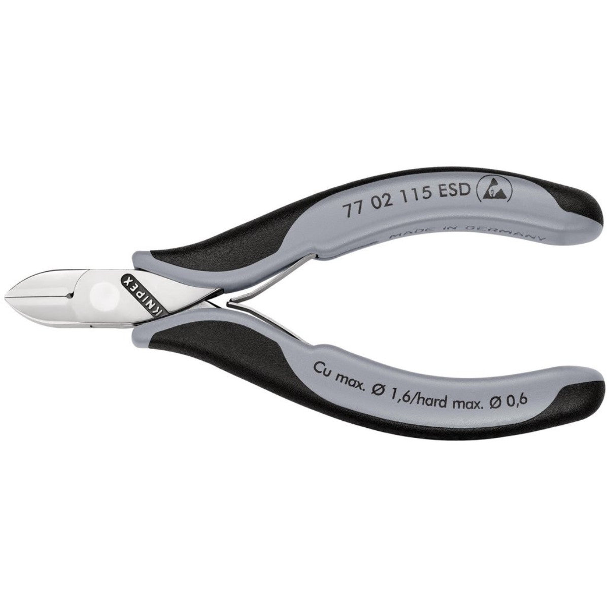 Knipex 77 02 115 ESD Electronics Diagonal Cutters, 117mm 37068