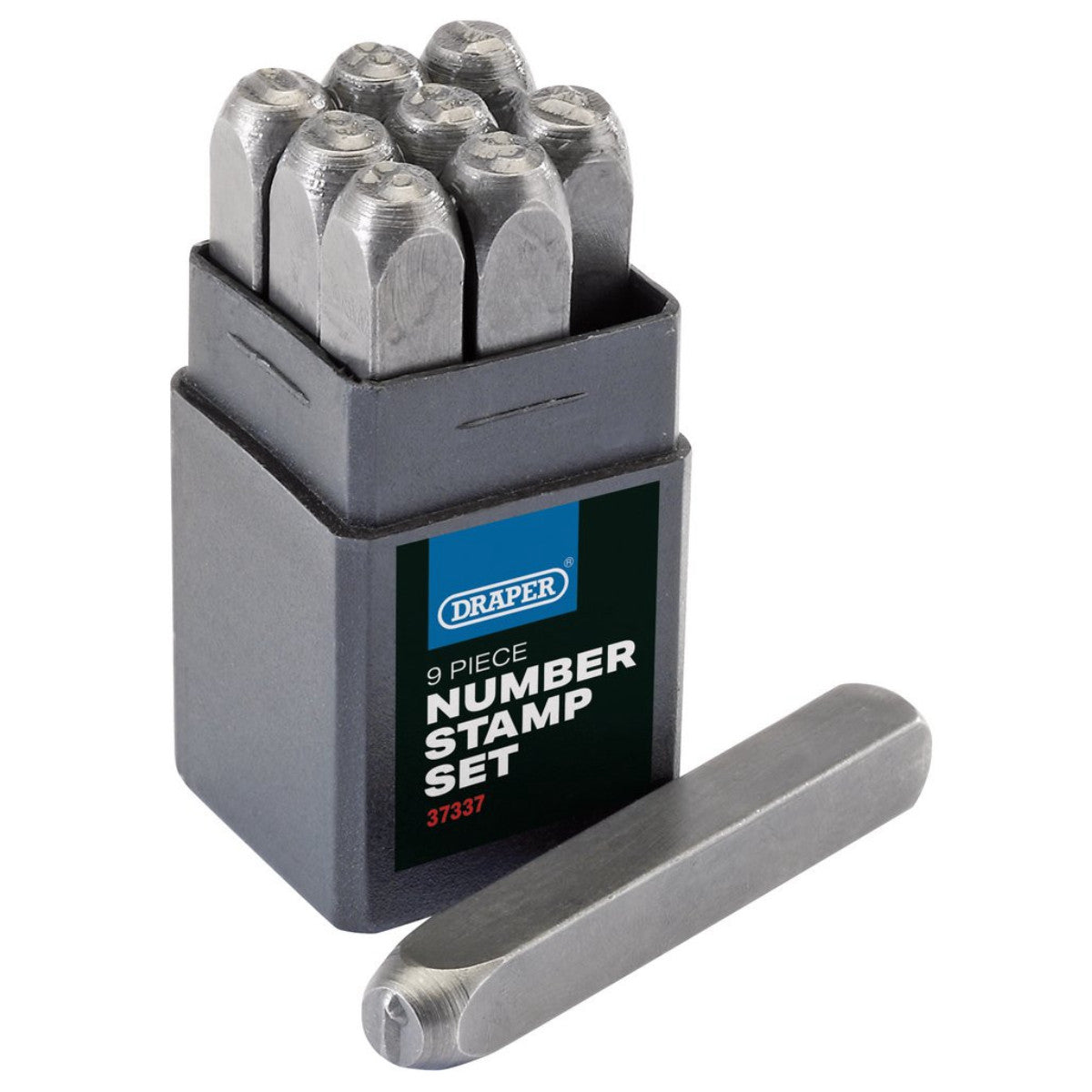 Draper 0 - 9 Number Stamp Set, 3/16" 37337