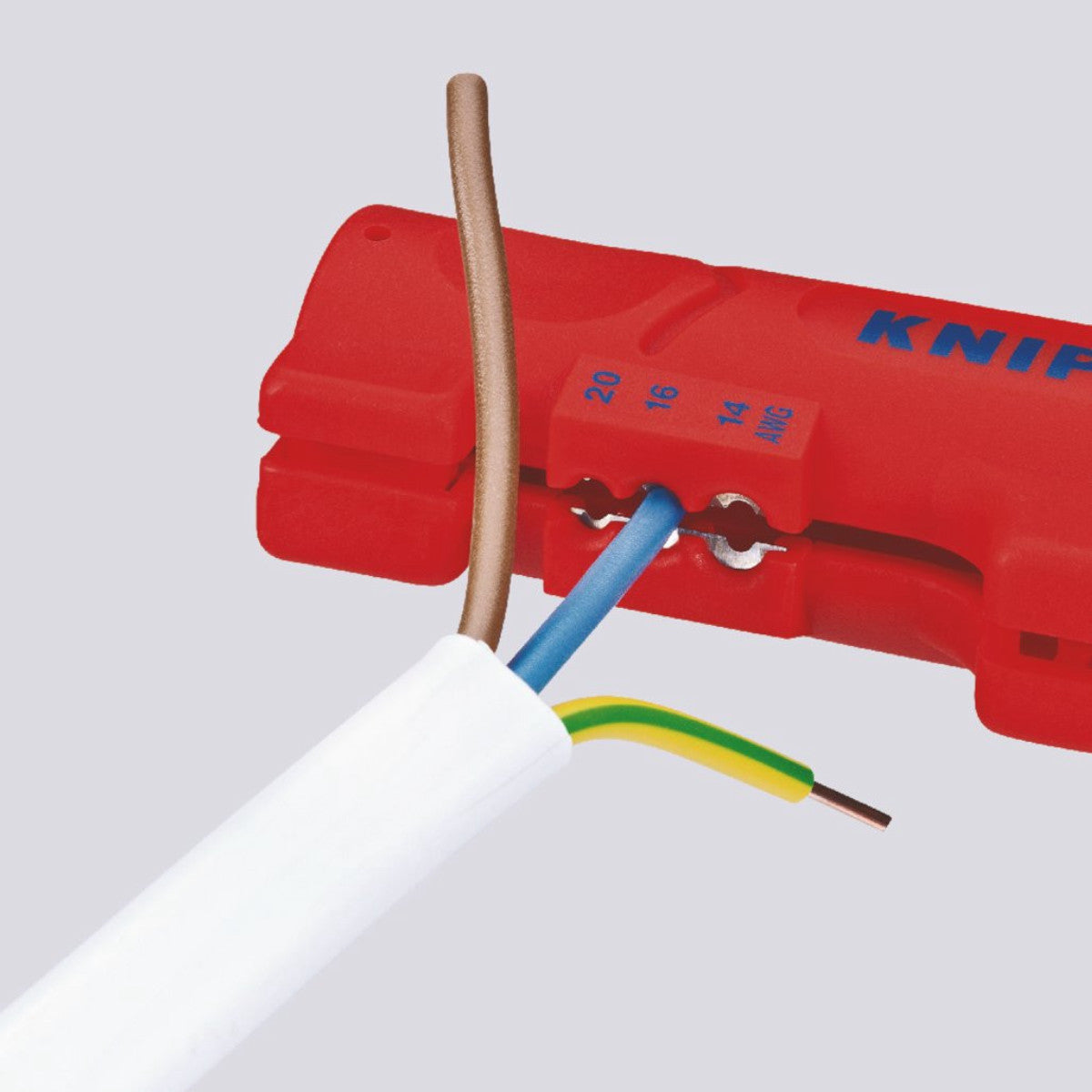 Knipex 16 64 125 SB Stripping Tool for Flat and Round Cable, 125mm 38352