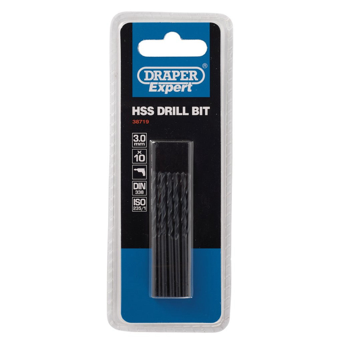Draper Expert HSS Drill Bit, 3.0 x 162mm (Pack of 10) 38719