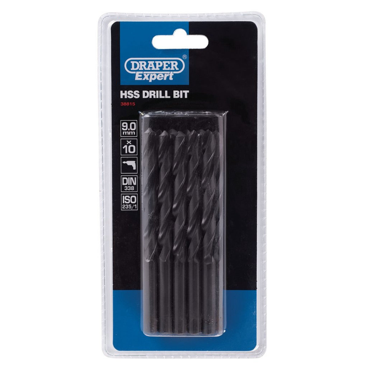 Draper Expert HSS Drill Bit, 9 x 220mm (Pack of 10) 38815