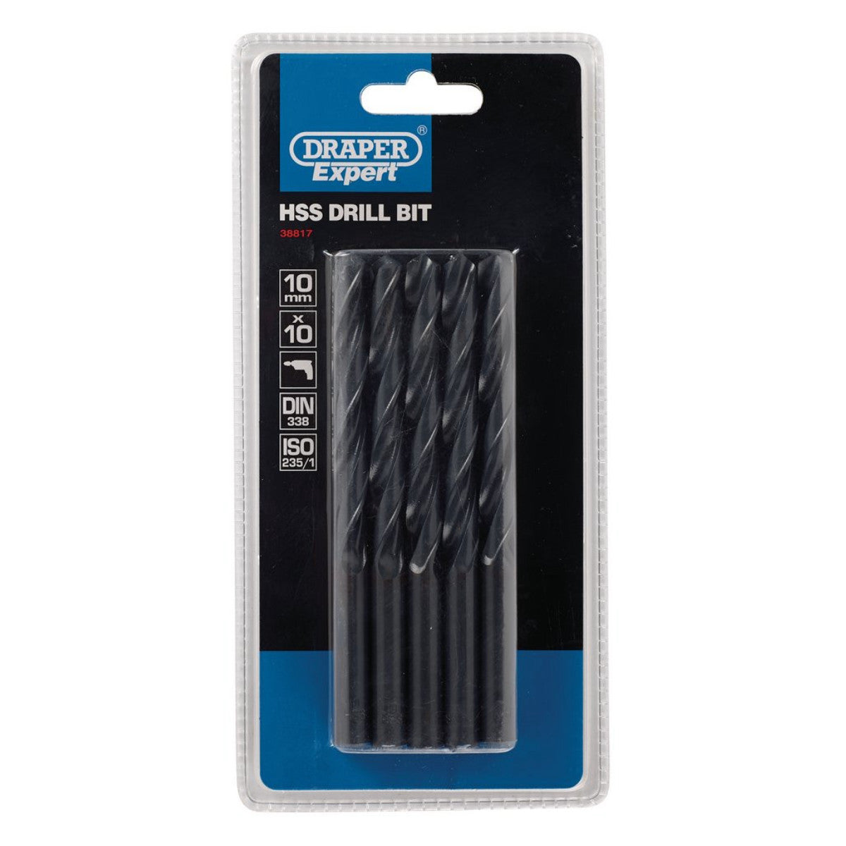Draper Expert HSS Drill Bit, 10 x 220mm (Pack of 10) 38817