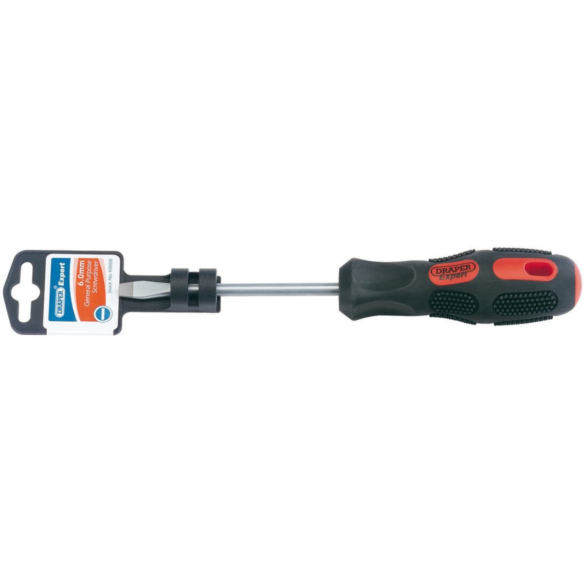 Draper Expert Plain Slot Flared Tip Screwdriver, 6 x 100mm 40008