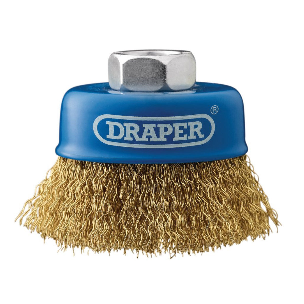 Draper Brassed Steel Crimped Wire Cup Brush, 65mm, M14 41443