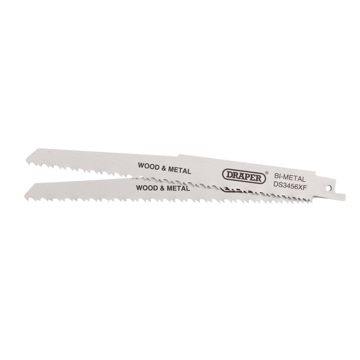Draper Bi-metal Reciprocating Saw Blades for Multi-Purpose Cutting, 200mm, 6-12tpi (Pack of 2) 43065