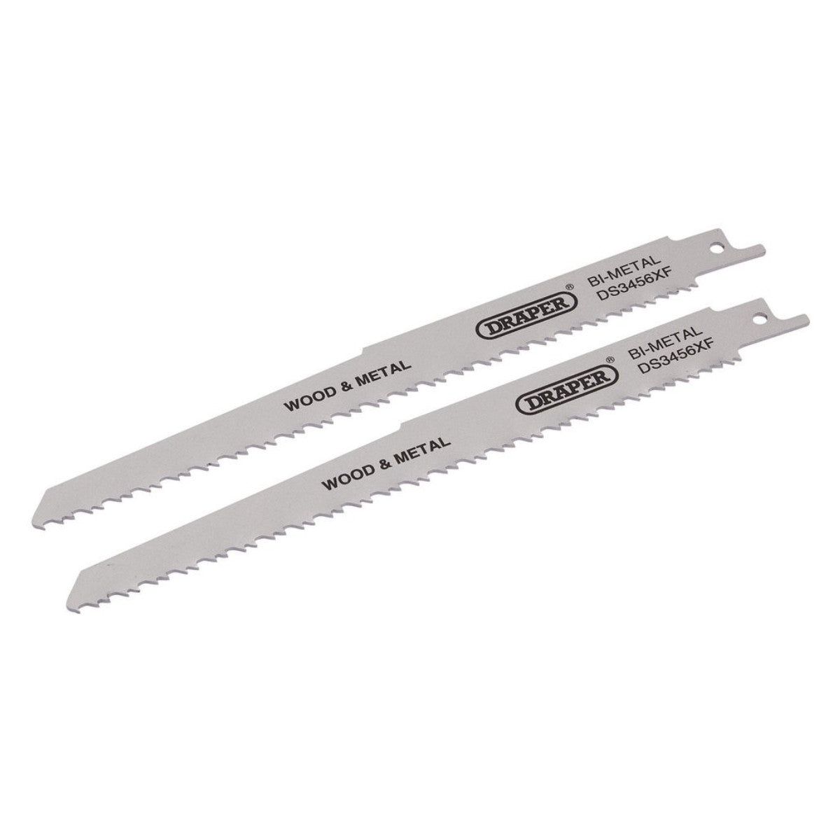 Draper Bi-metal Reciprocating Saw Blades for Multi-Purpose Cutting, 200mm, 6-12tpi (Pack of 2) 43065