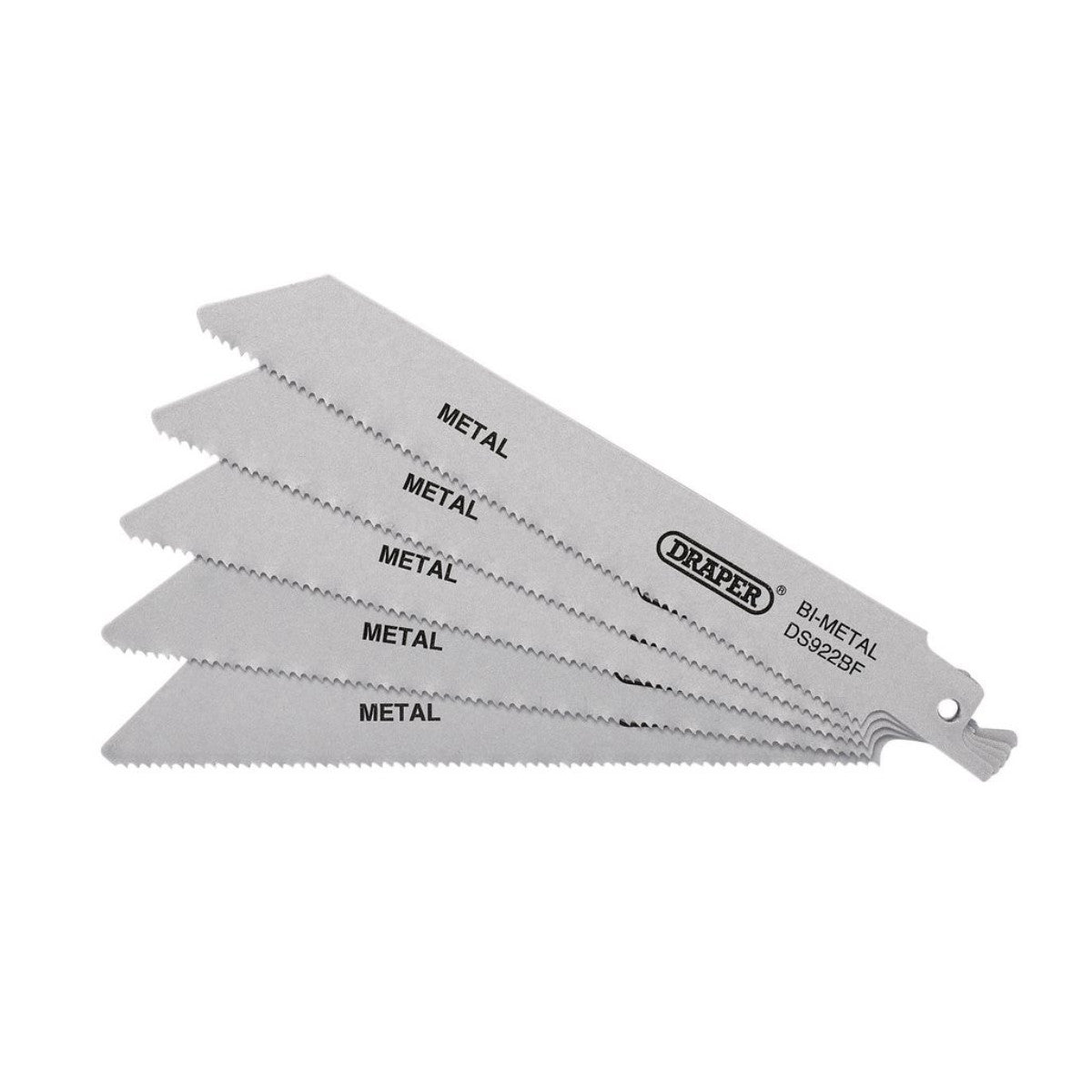 Draper Bi-metal Reciprocating Saw Blades for Metal, 150mm, 14tpi (Pack of 5) 43459
