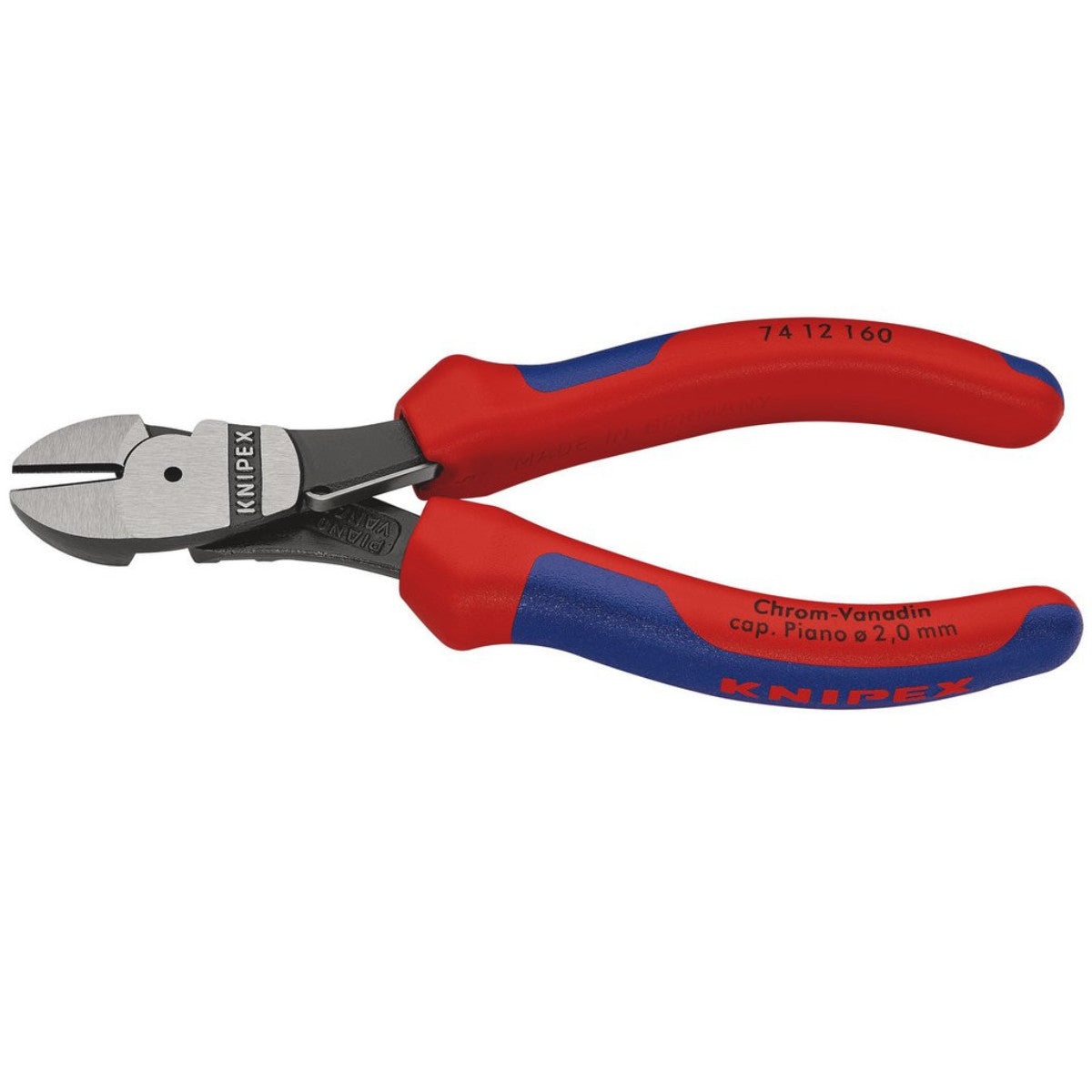 Knipex 74 12 160 High Leverage Diagonal Side Cutters with Return Spring, 160mm 44268