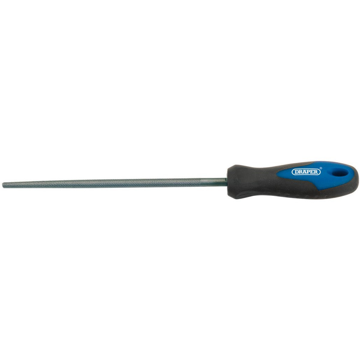 Draper Soft Grip Engineers Round File and Handle, 200mm 44955