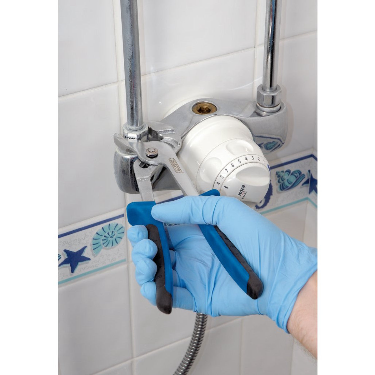 Draper Soft Grip Water Pump Pliers, 240mm, 33mm Capacity 45362