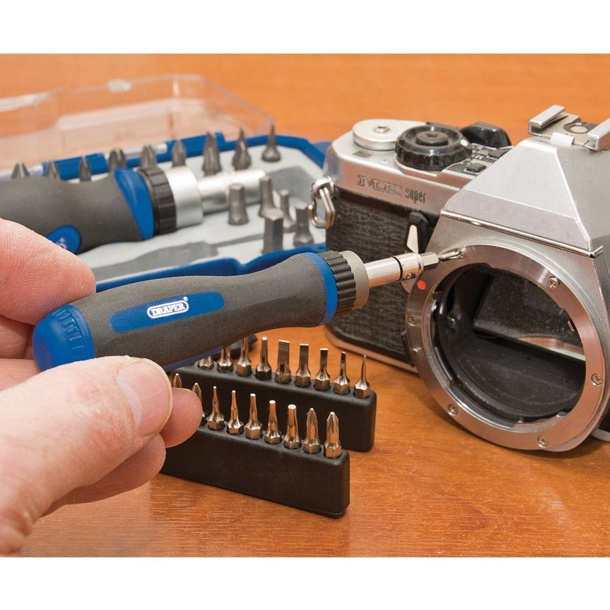 Draper Ratchet Screwdriver and Bit Set (42 Piece) 46479