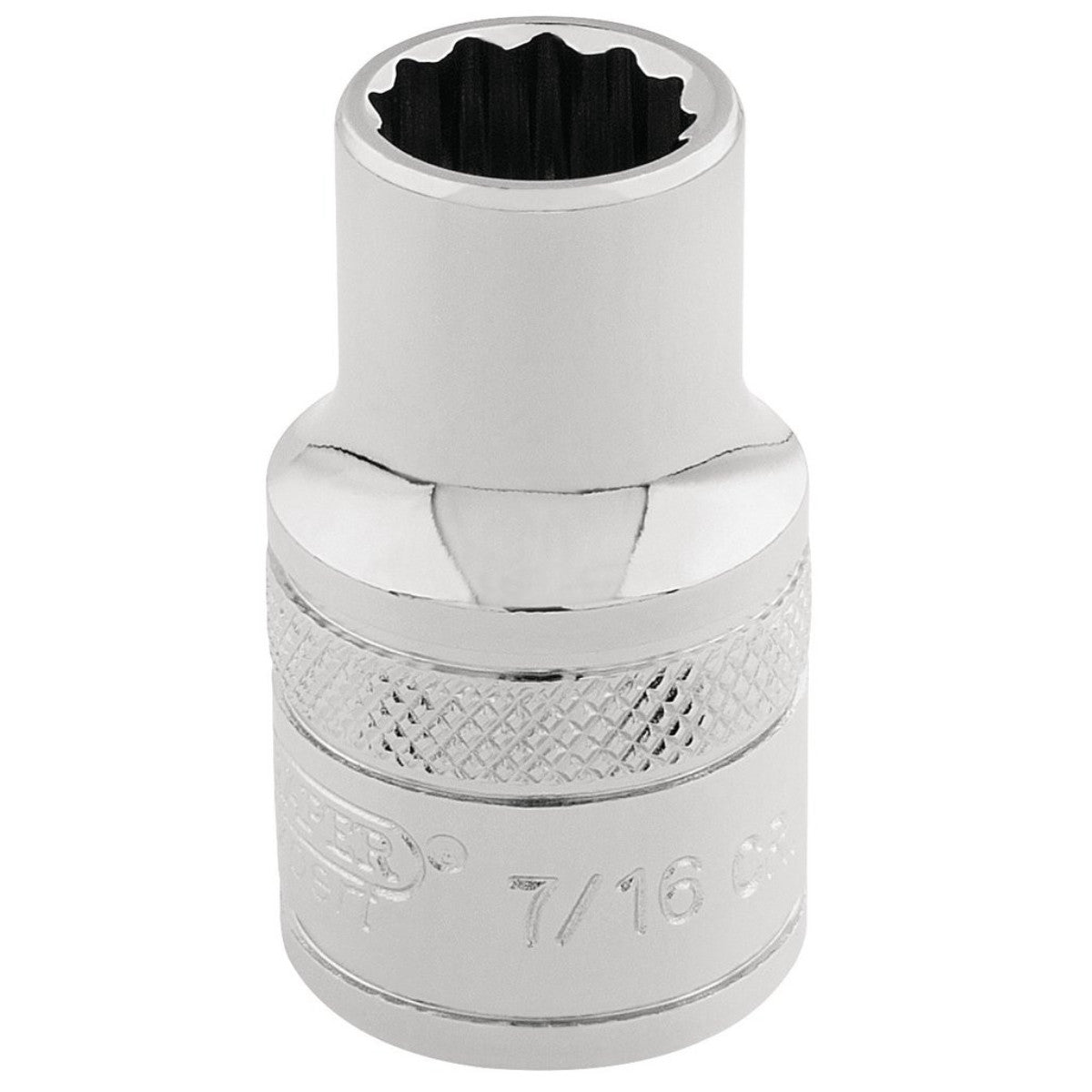Draper Expert HI-TORQ 12 Point Socket, 3/8" Sq. Dr., 7/16" 49018